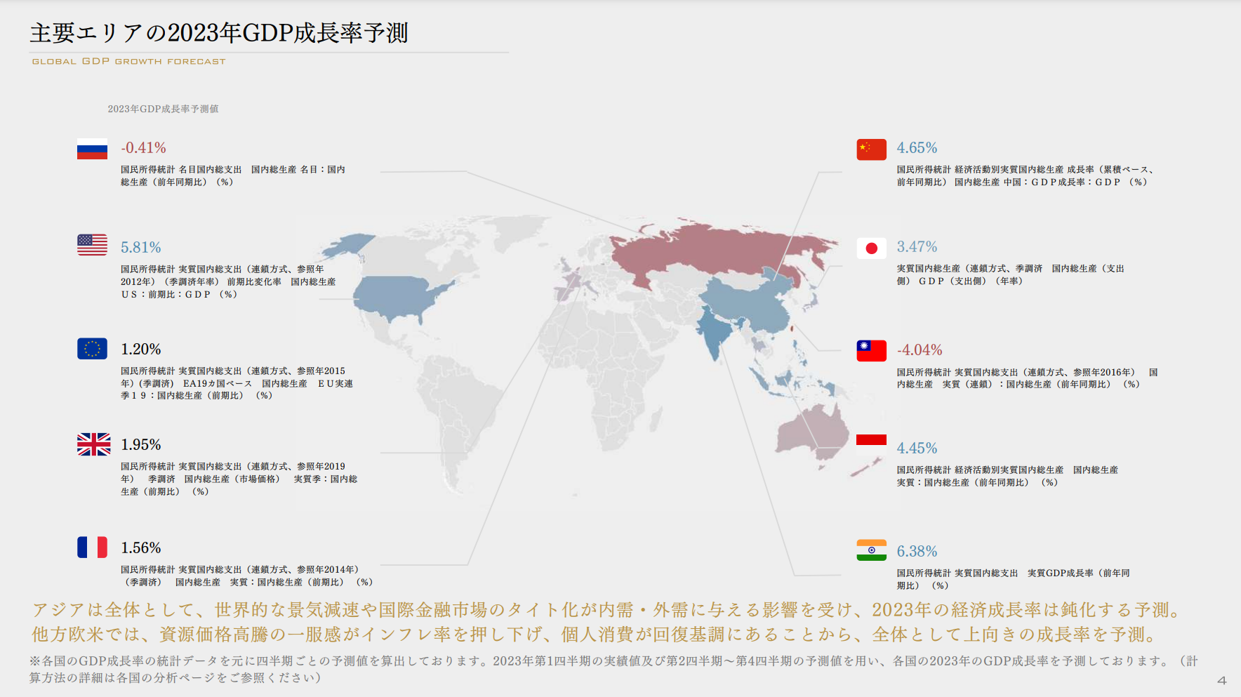 経済特化生成AIのゼノデータ、各国のGDP成長率などマクロ経済