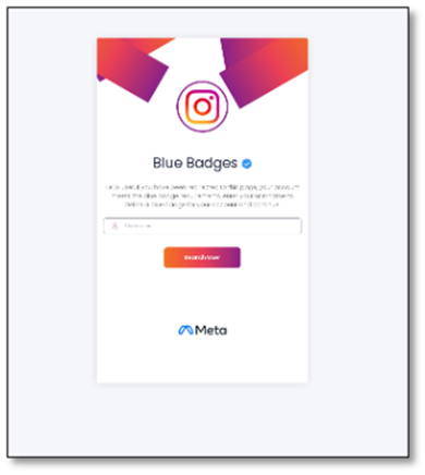 （画像2）偽装されたログインページ “httpswww[.]verifiedbadgecenters[.]xyzcontact”