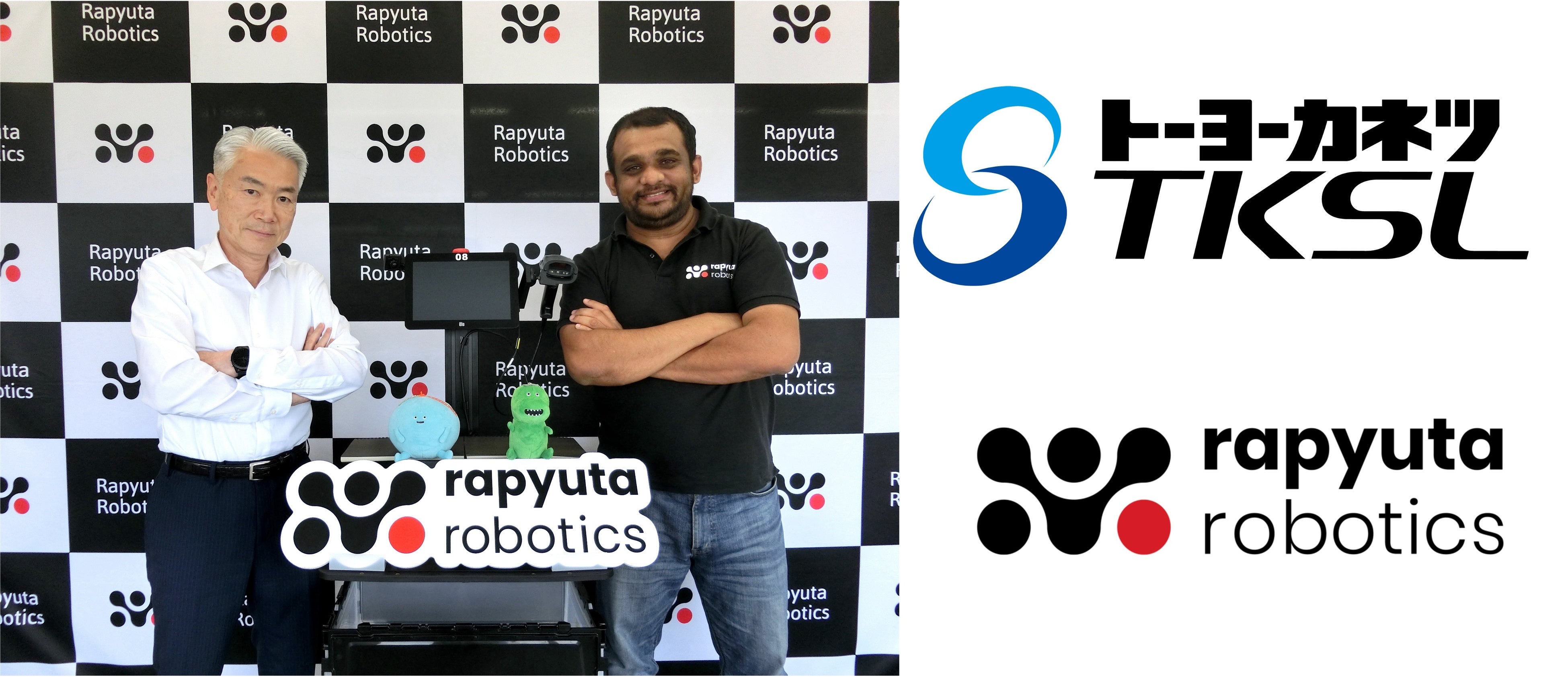 左：トーヨーカネツ代表取締役社長　大和田 能史氏 右：ラピュタロボティクス代表取締役CEO　モーハナラージャ・ガジャン