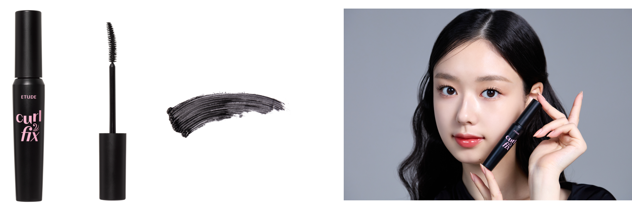 ☆　つけまつげ　自然　カール　かわいい　立体感　ボリューム　5ペア　ブラック 韓国No.1*¹ カールマスカラより、待望の束感ボリュームタイプ誕生