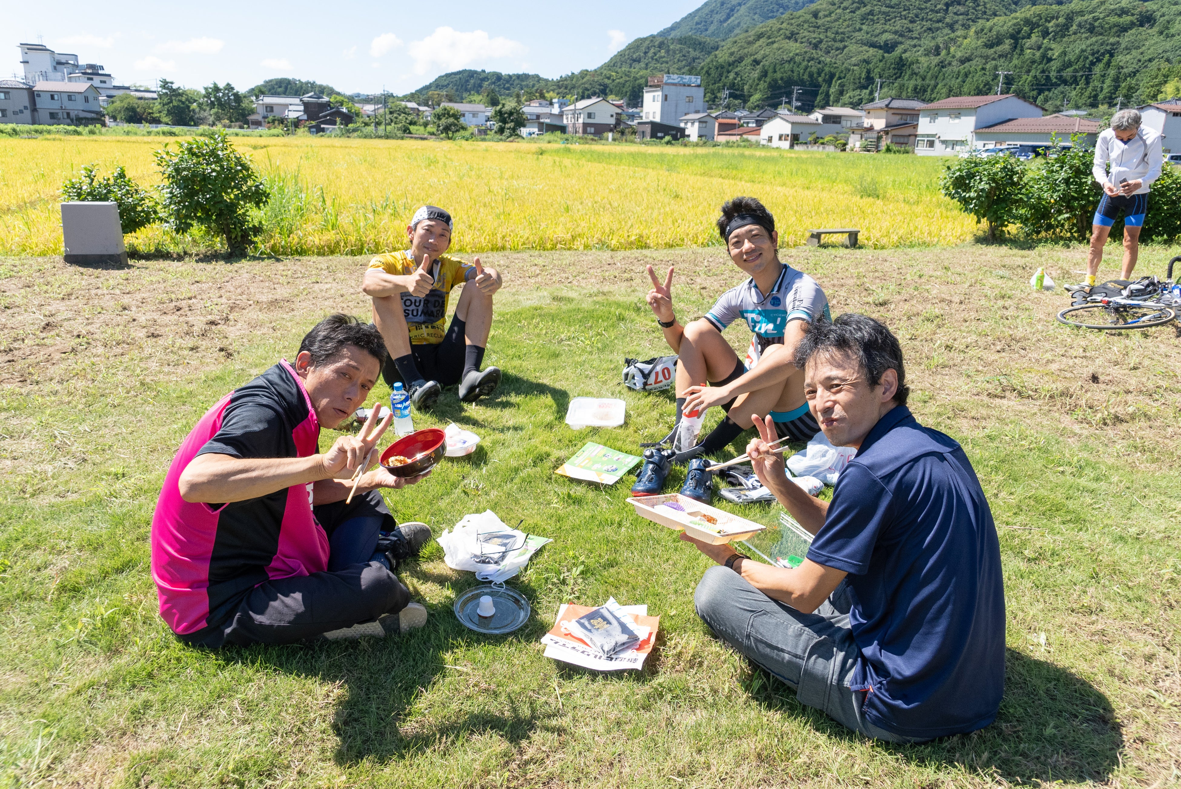 ゴール後には地元温泉街特性の昼食も！