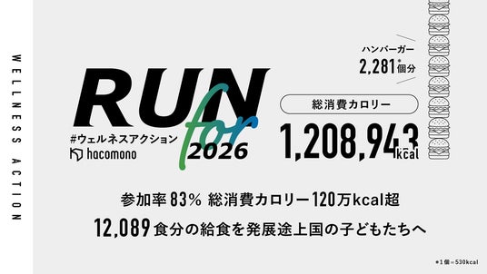 参加率83%。hacomono、全社ウェルネスアクション「RUN for 2026」を実施 参加率83%。hacomono、全社ウェルネスアクション「RUN for 2026」を実施