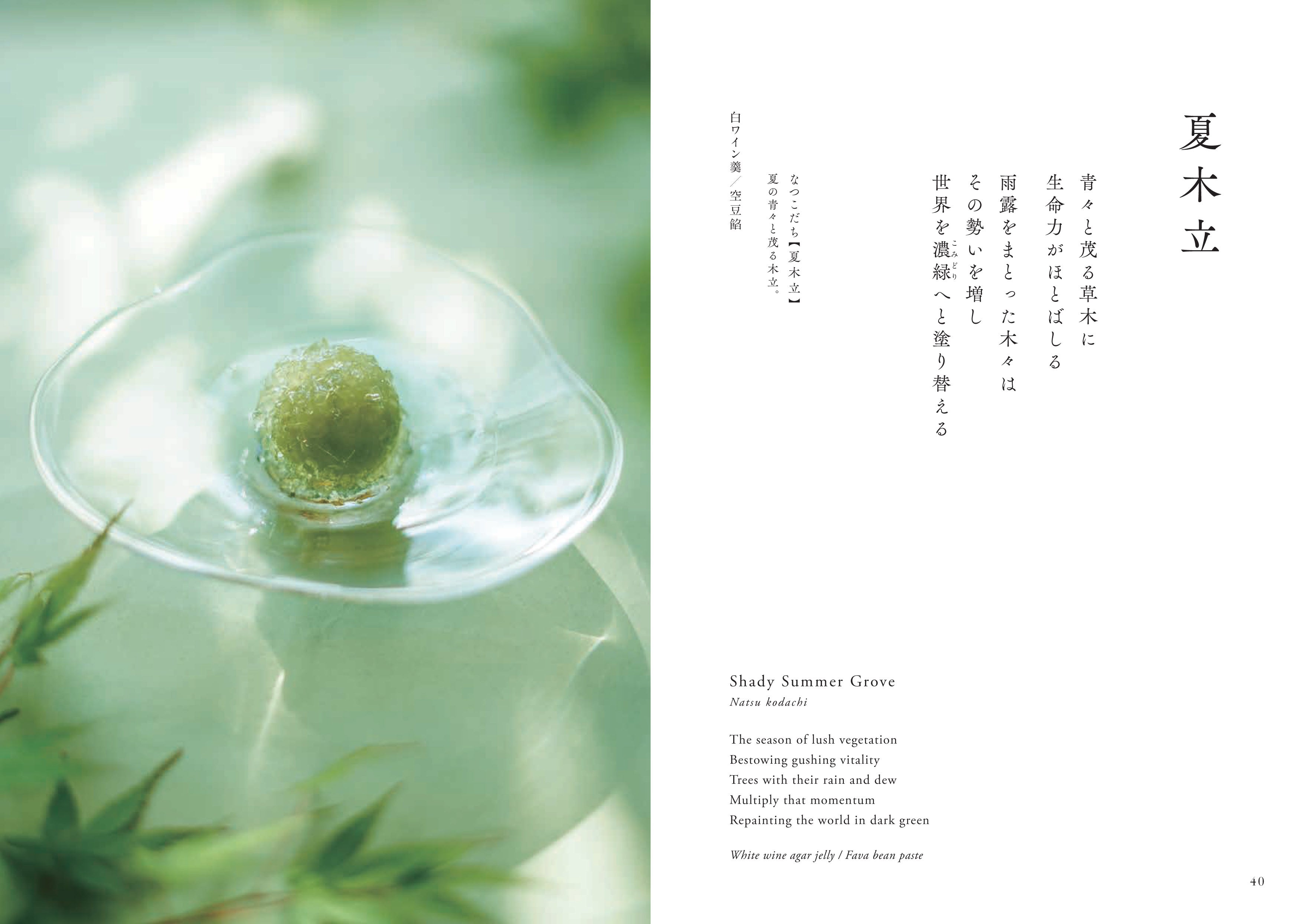 夏木立（白ワイン羹／空豆餡）