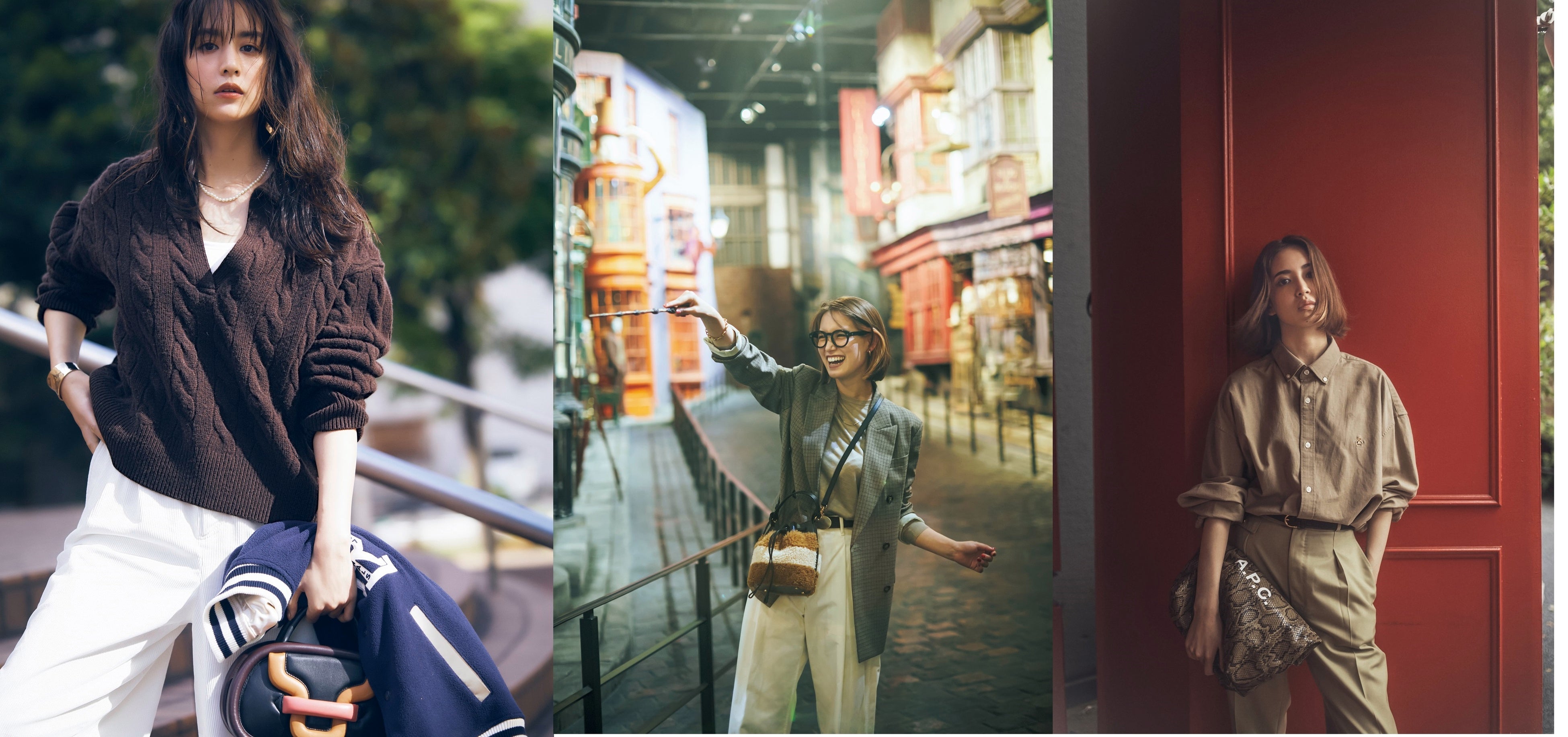 左から／山本美月、トラウデン直美、藤井夏恋