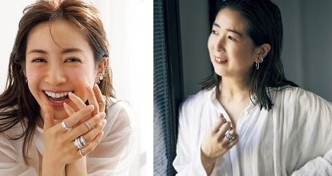 STORYモデル高垣麗子さん（左）©曽根将樹（PEACE MONKEY)　スタイリスト　竹村はま子さん（右）©鏑木穣(SIGNO)