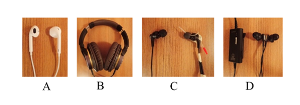 図１．使用したイヤホン