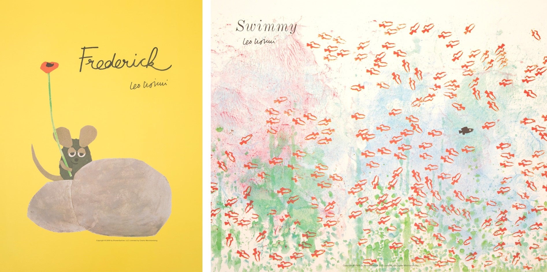 代表作　『フレデリック』　『スイミー』（左より）