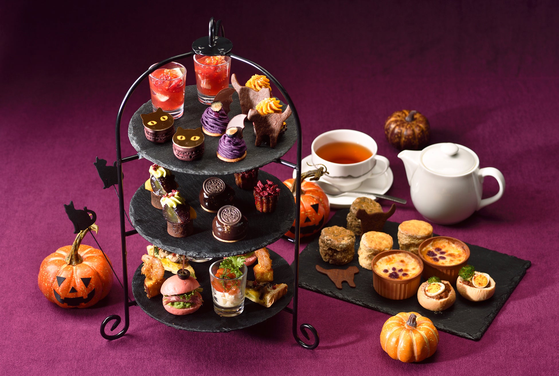 10月限定ハロウィーン仕様の「Autumn Afternoon Tea ~Chat Noir~」