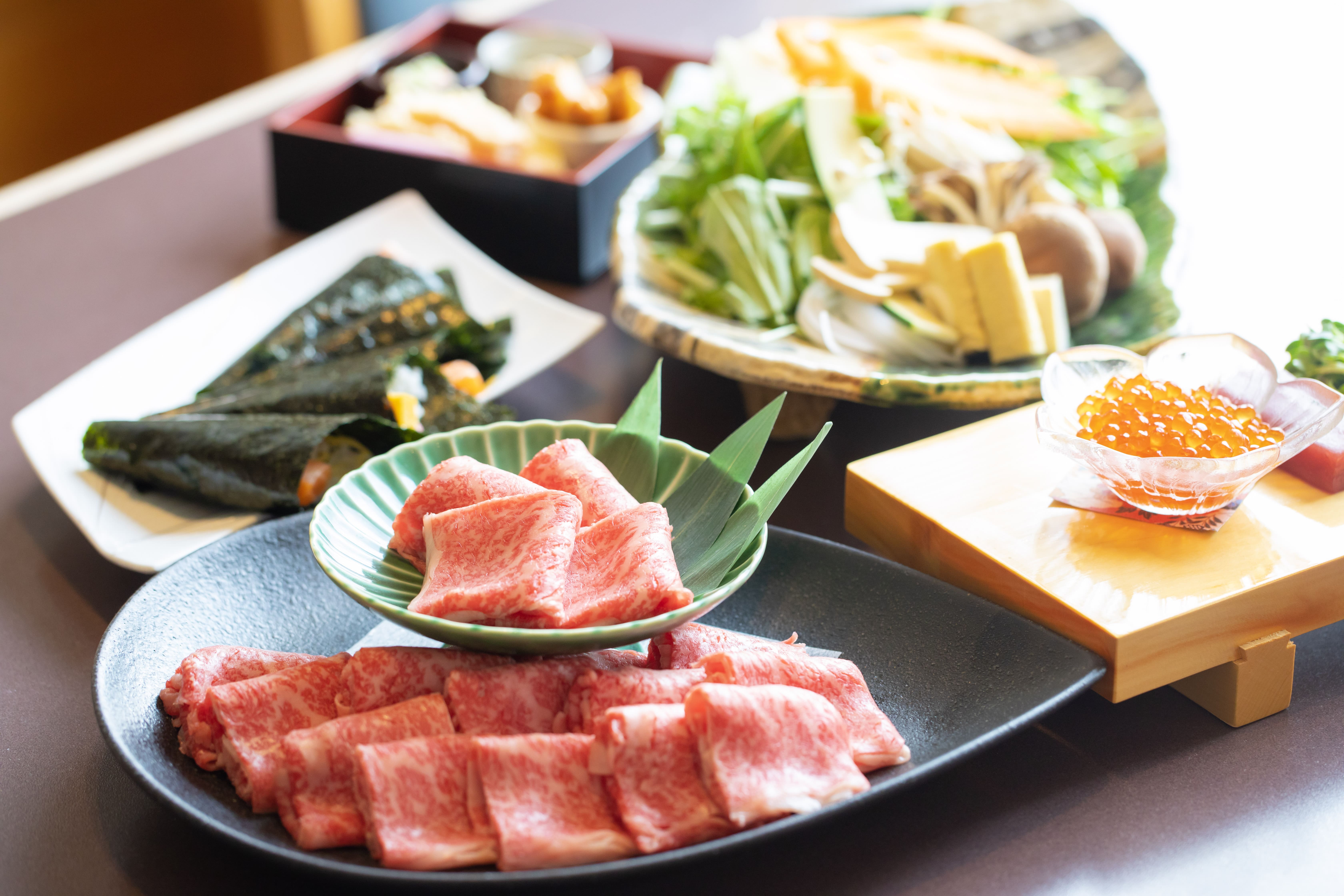 和牛しゃぶしゃぶと手巻き寿司プラン（品川プリンスホテル）