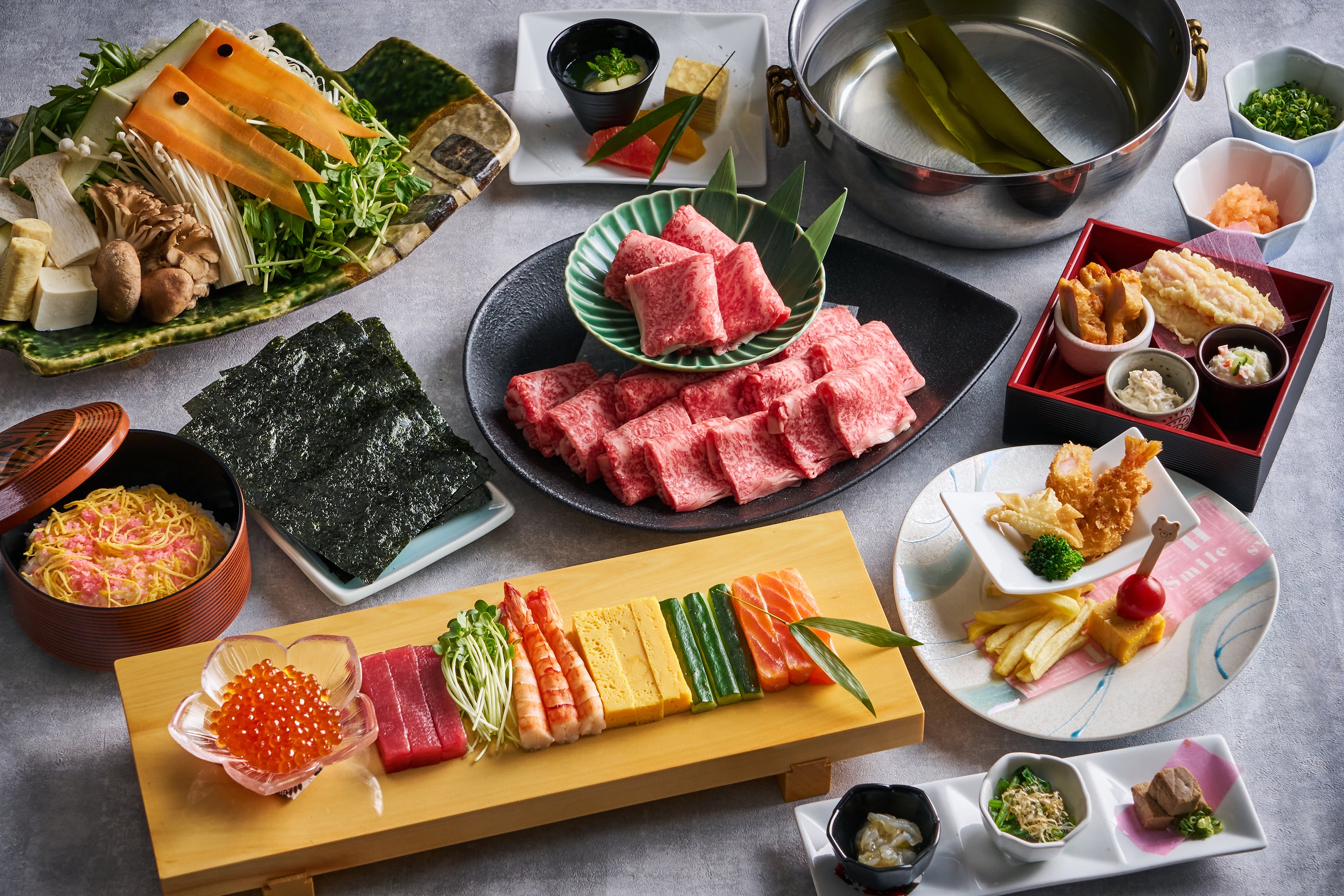 和牛しゃぶしゃぶと手巻き寿司プラン（品川プリンスホテル）