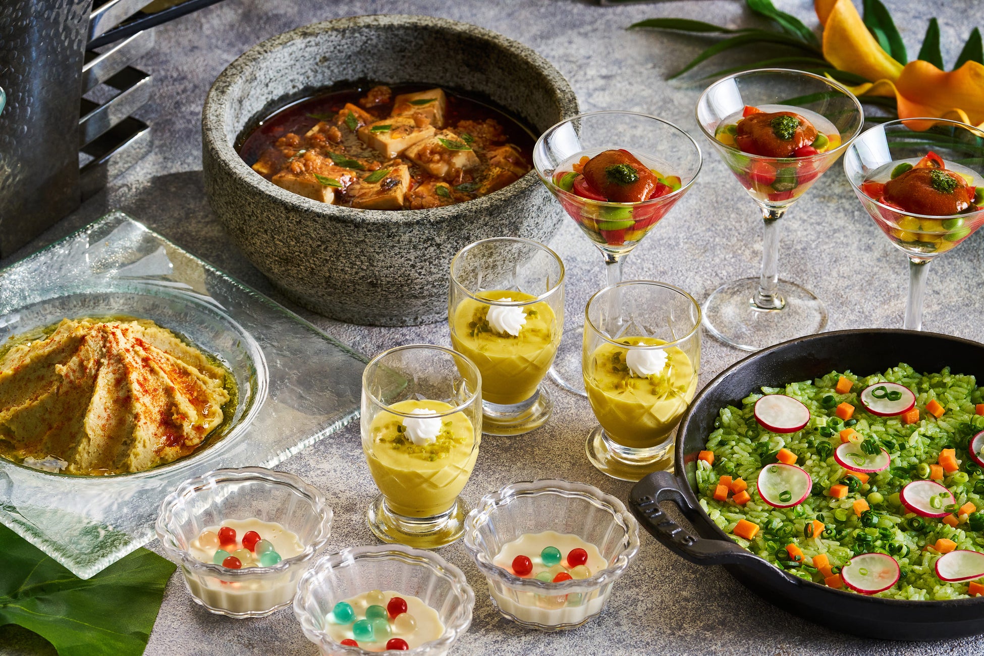 プラントベースフードを使用したブッフェメニューをご用意(品川プリンスホテル「LUXE DINING HAPUNA」)
