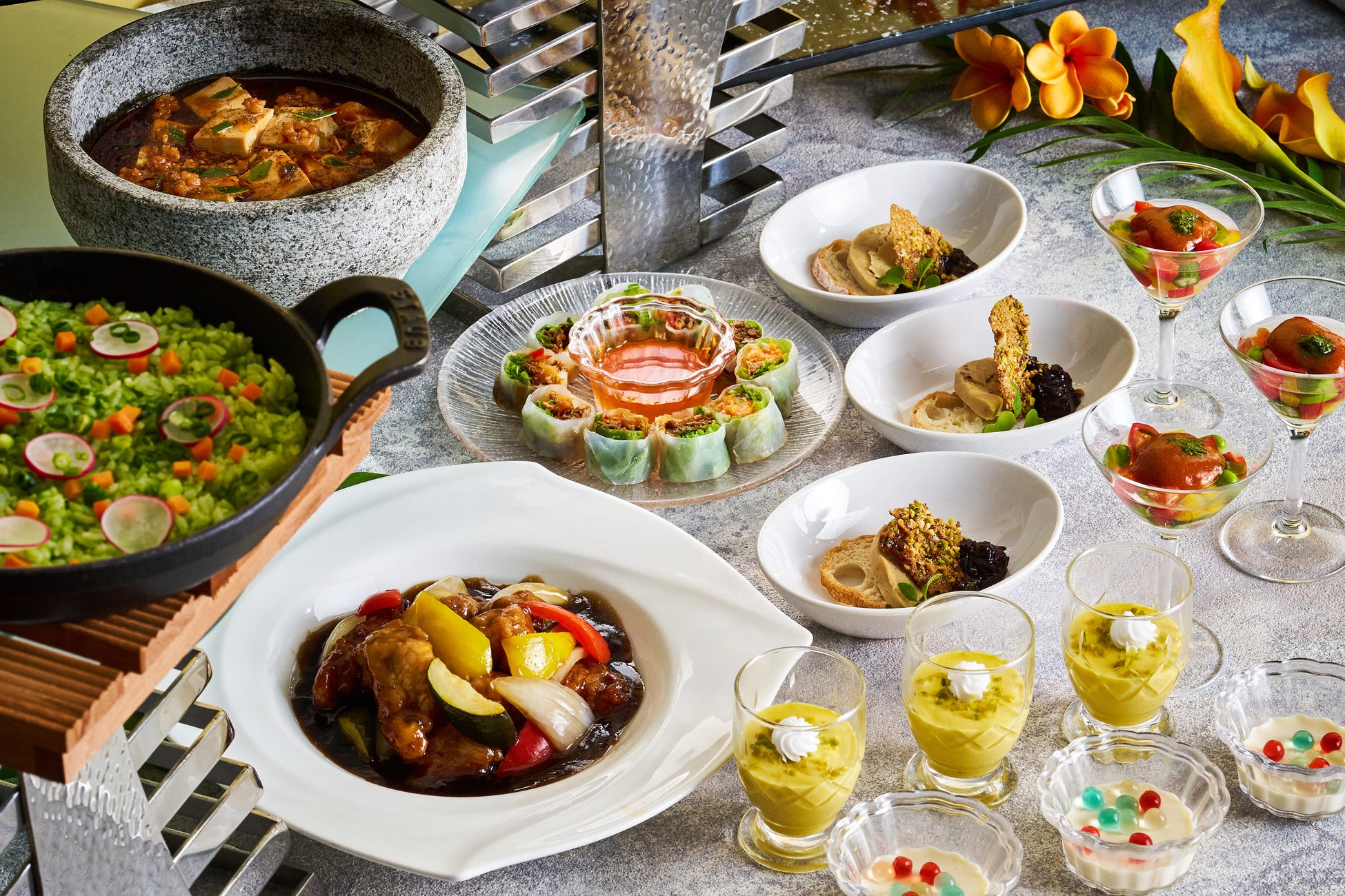 プラントベースフードを使用したブッフェメニューをご用意(品川プリンスホテル「LUXE DINING HAPUNA」)