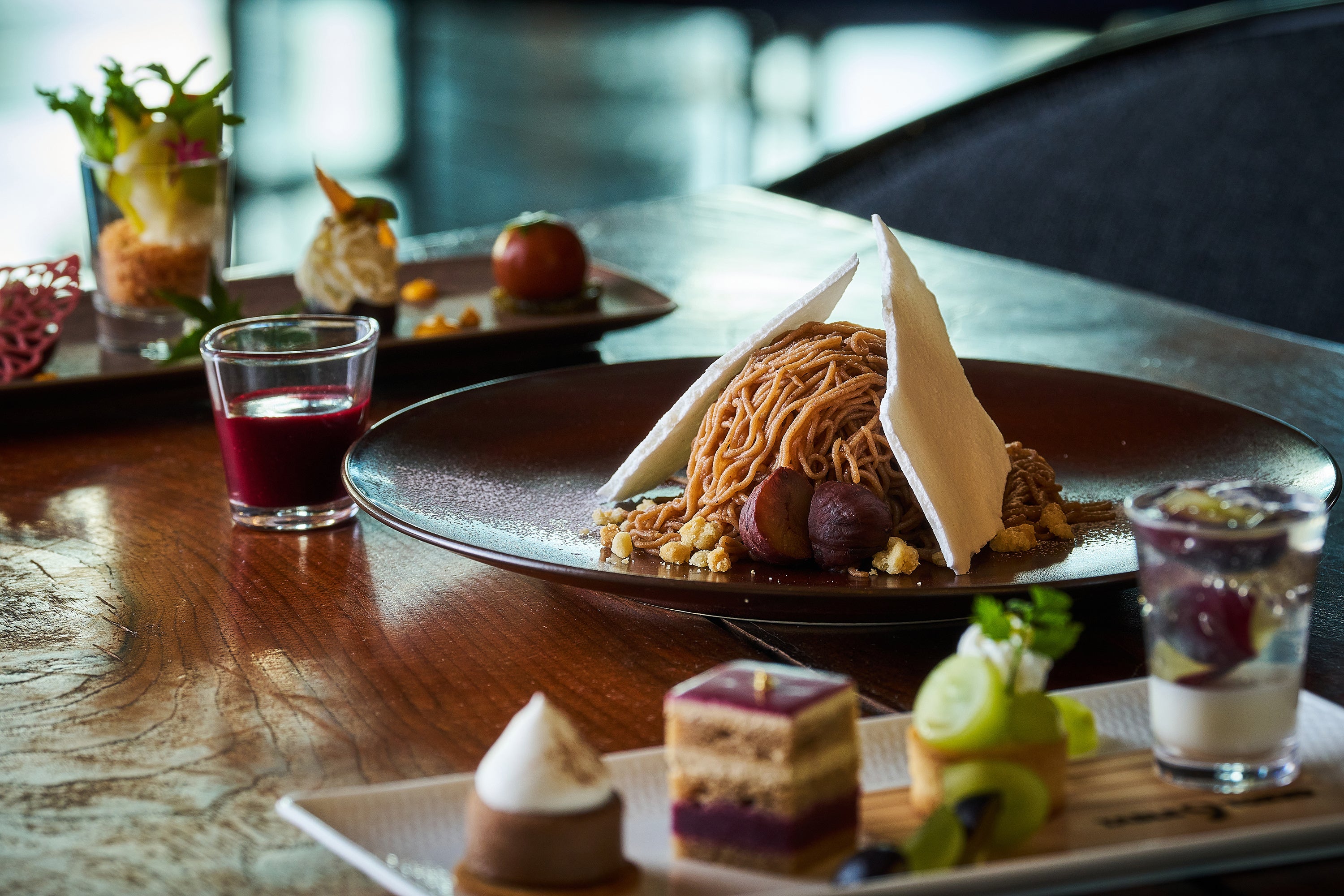 秋のアフタヌーンティースイーツコース　「マロン＆葡萄」（品川プリンスホテル）