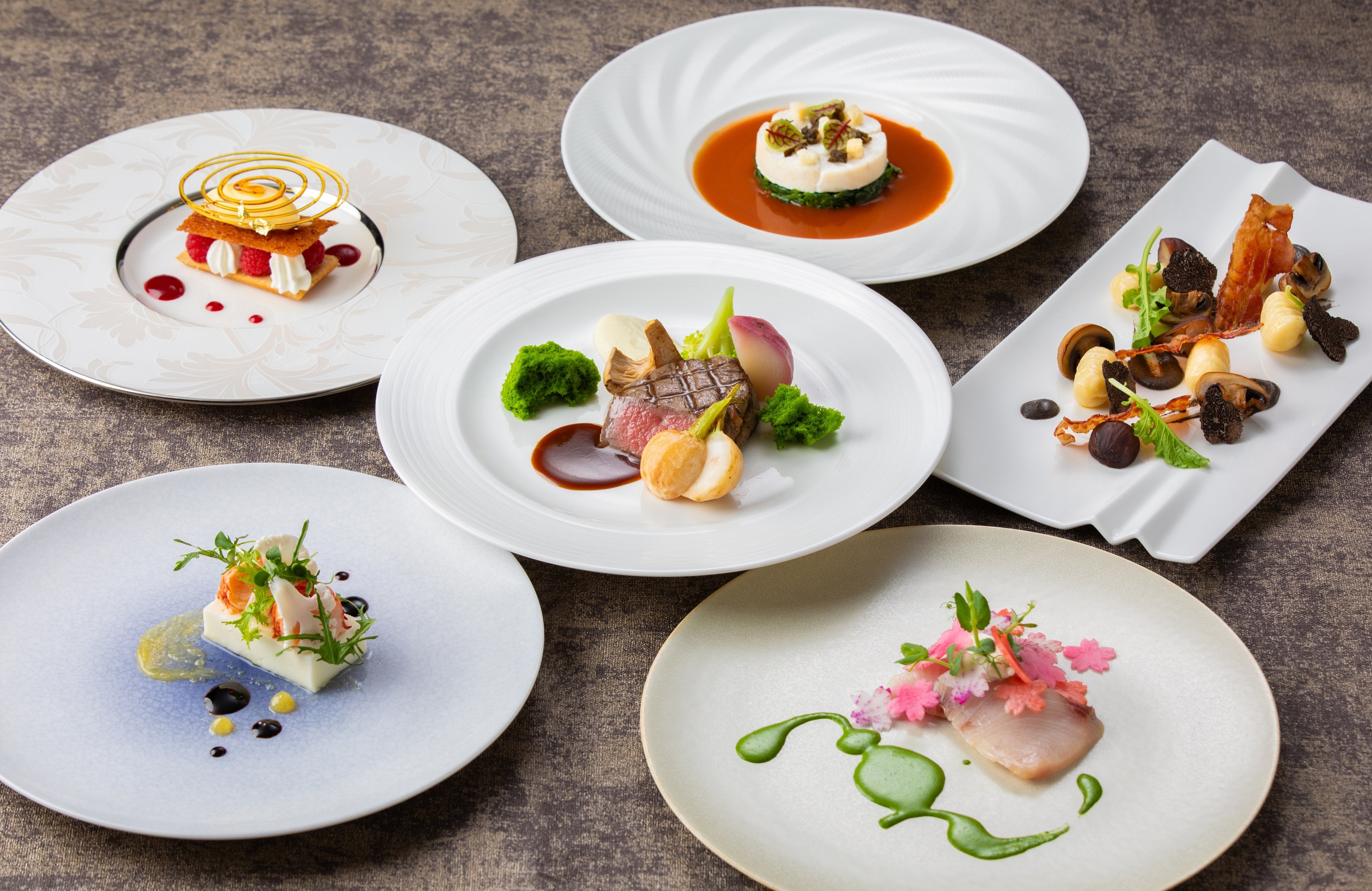 シェフが趣向を凝らしたメニューの数々