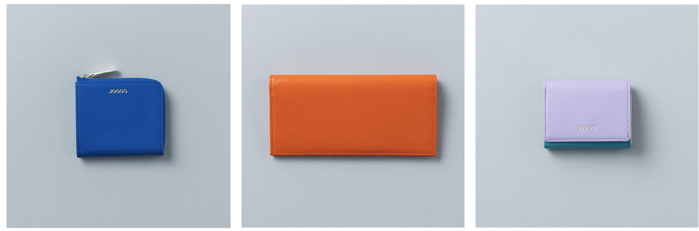 限定色を使用したアイテムのイメージです。実際に販売するアイテムとは異なります。限定色は左からスカイダイバー、ビブラントサン、アジサイドロップ