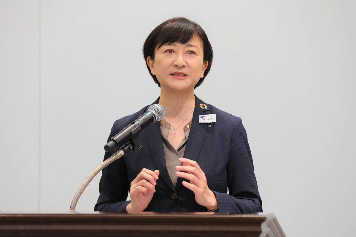 講演する東京ガス食情報センター所長の生田目早苗