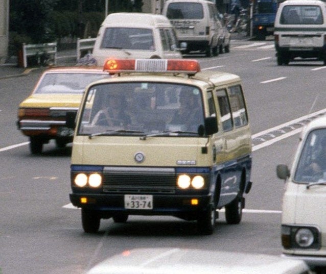 出動中のガス緊急車　昭和60年(1985)