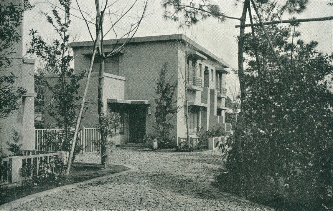 代官山アパート　「建築雑誌」昭和2年(1927)7月号よりE号外観