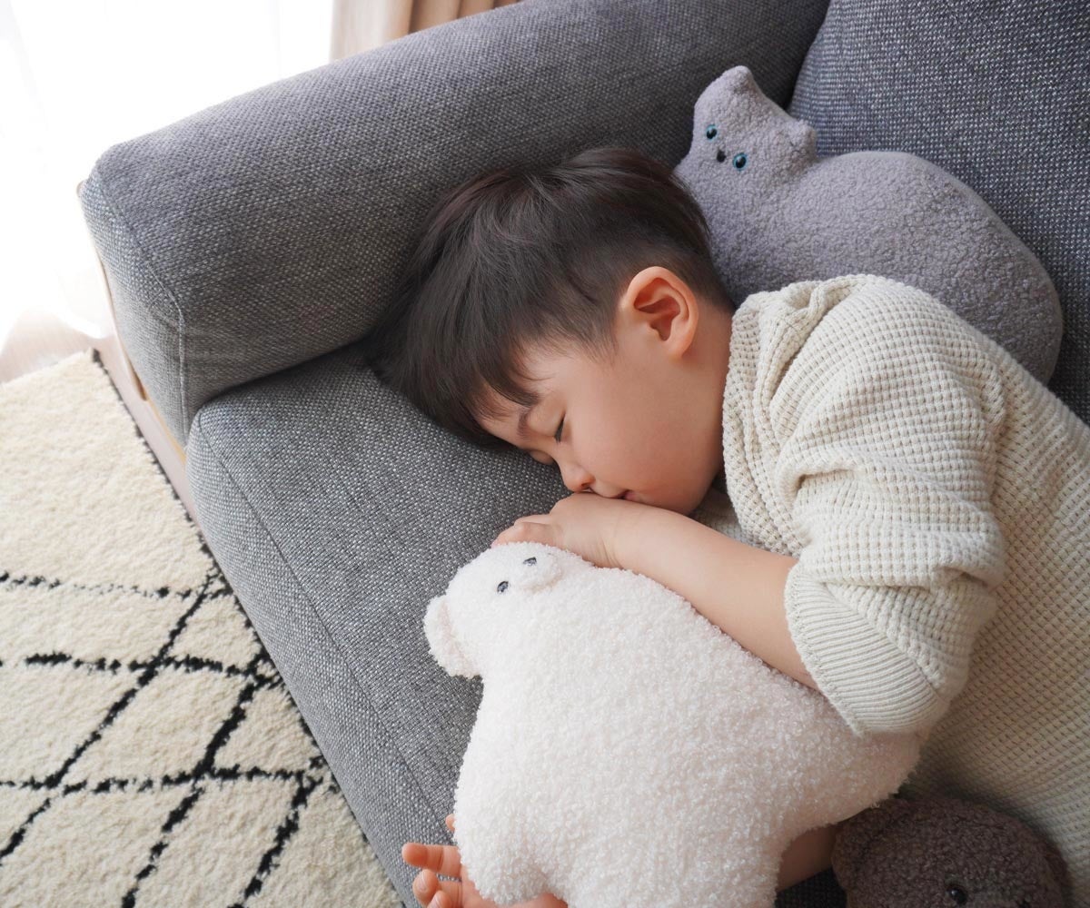 冷たすぎないじんわりクールな温度が、お昼寝にもぴったりです。