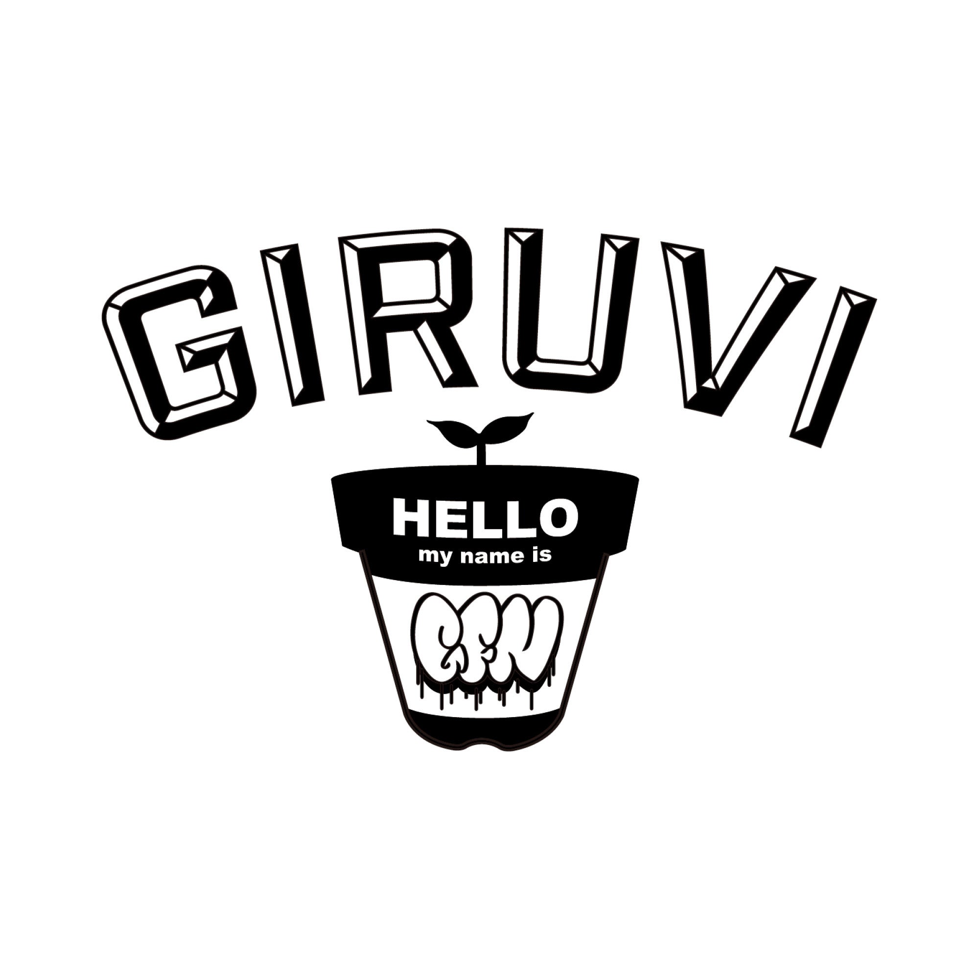 GIRUVI自身が丁寧にシルクスクリーンで刷り上げた1点物の作品です。