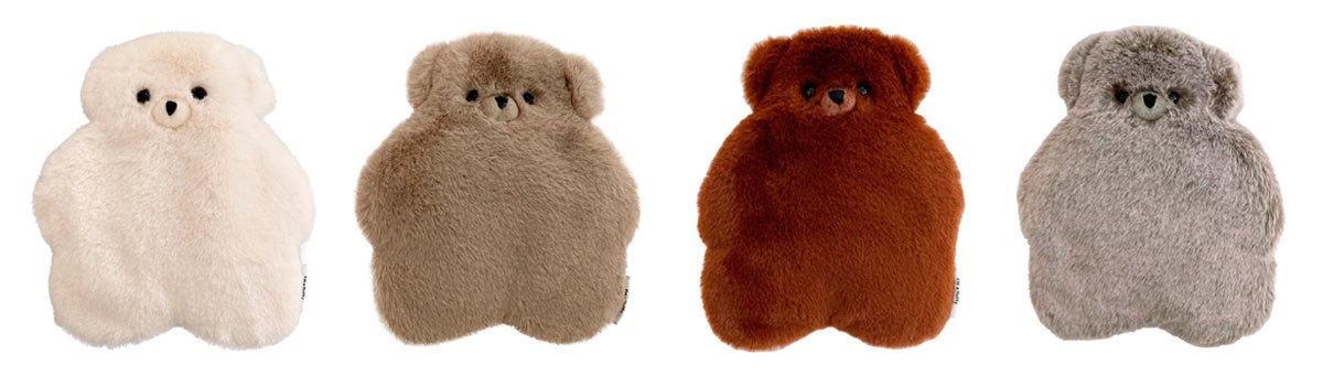 左から　WHITE、BEIGE、COCOA BROWN、MIX