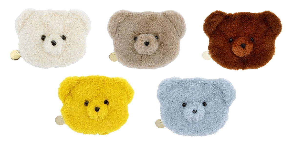 左上から　WHITE、BEIGE、COCOA BROWN、CANDY YELLOW、FOGGY BLUE