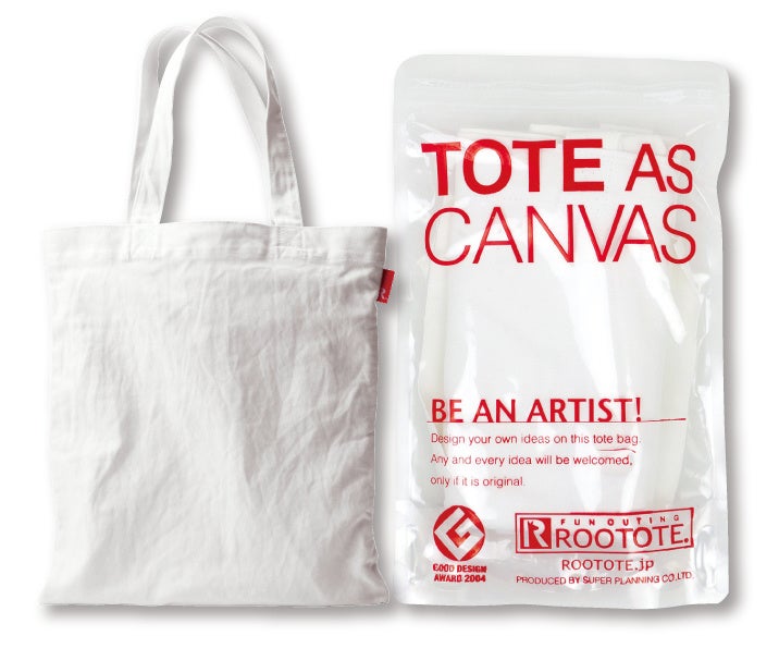 「トート・アズ・キャンバス」¥1,650（税込） サイズ：40×39cm　素材：綿　 ポケット：外側1箇所 B6ミニ鉛筆、試し書き用布入り