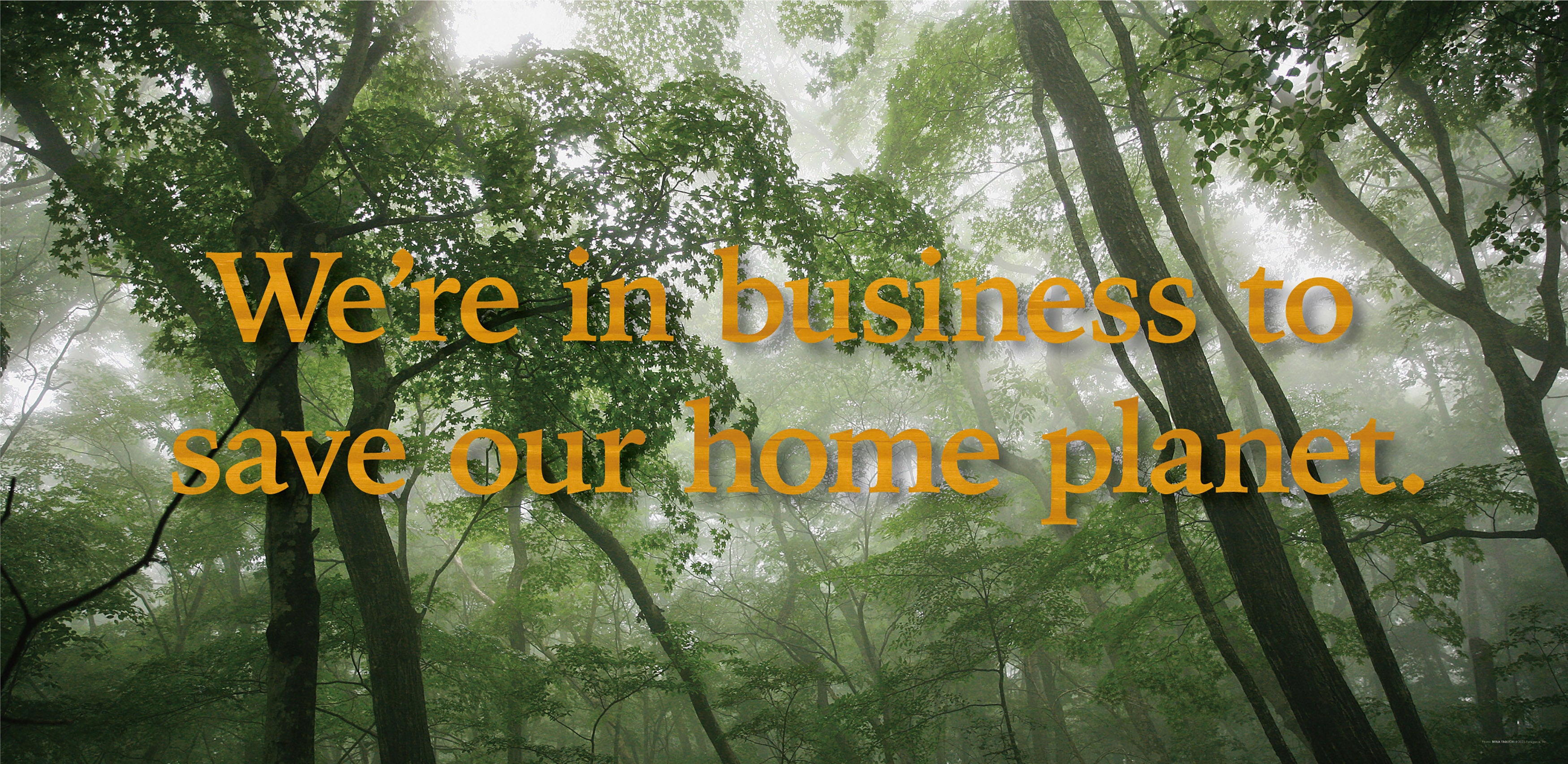 「私たちは、故郷である地球を救うためにビジネスを営む。」©MINA TABUCHI 