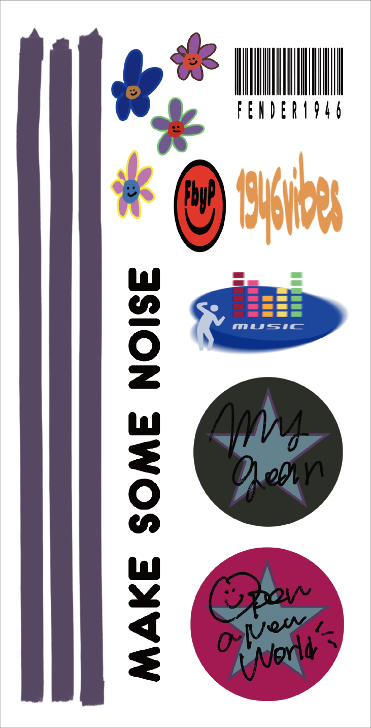 やすだちひろ（POLY、Klang Ruler）による描き下ろしオリジナルステッカー