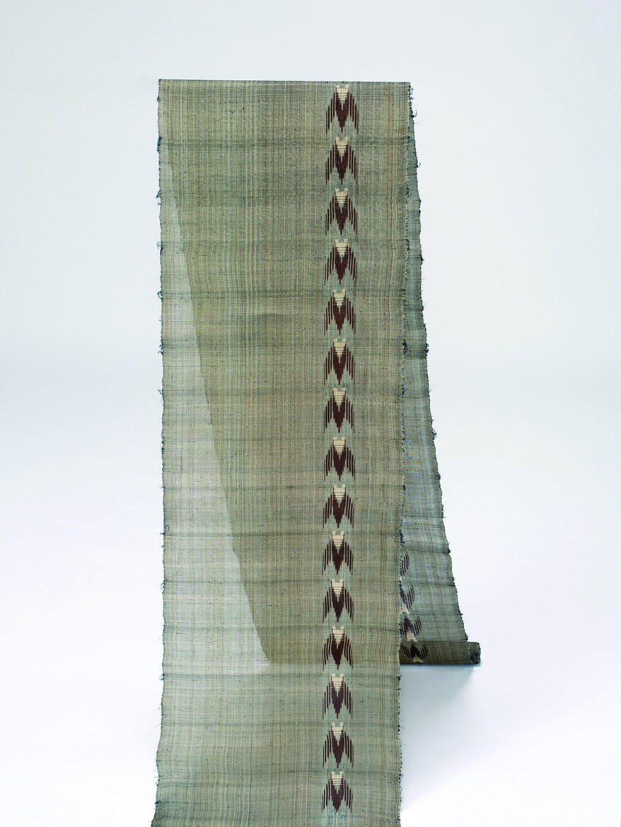 芭蕉布 帯地「藍コーザー アササ」(平成)©つは写真館 比嘉厚