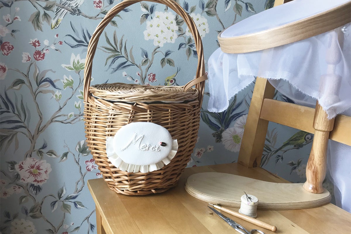 〈nacco〉オートクチュール刺繍で飾る夏カゴバッグ