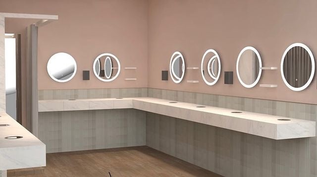 女性用パウダールームも完備   ヘアアイロンやドライヤーなど、最新機種をご用意する予定です！