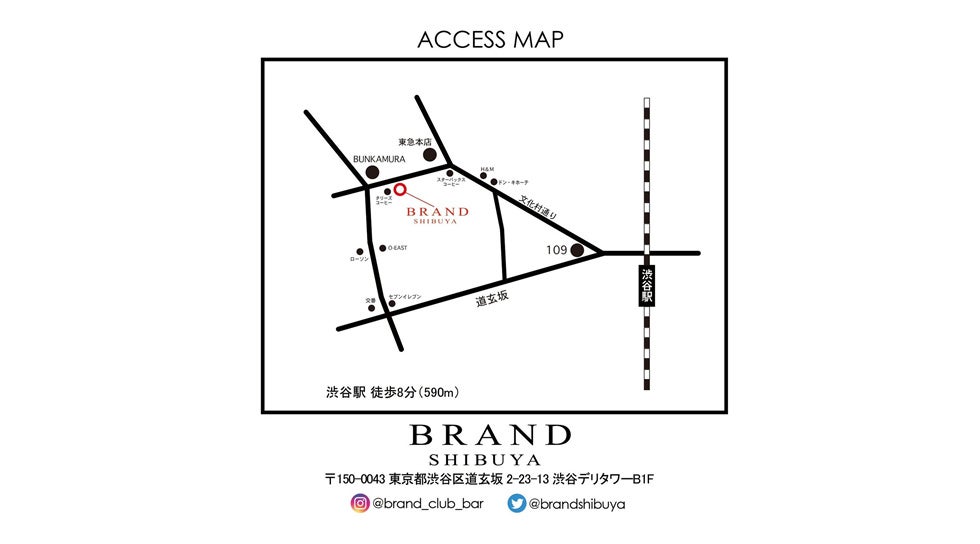 オープンしたばかりのナイトクラブ、「BRAND SHIBUYA」が受付会場になります。