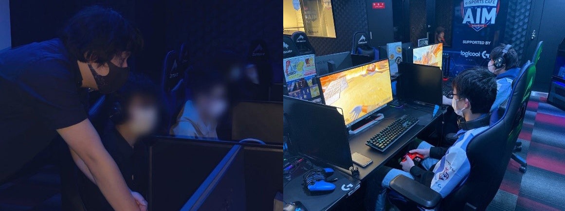 AIMにて行われた飛鳥未来きずな高等学校 池袋キャンパスのeスポーツコースの様子