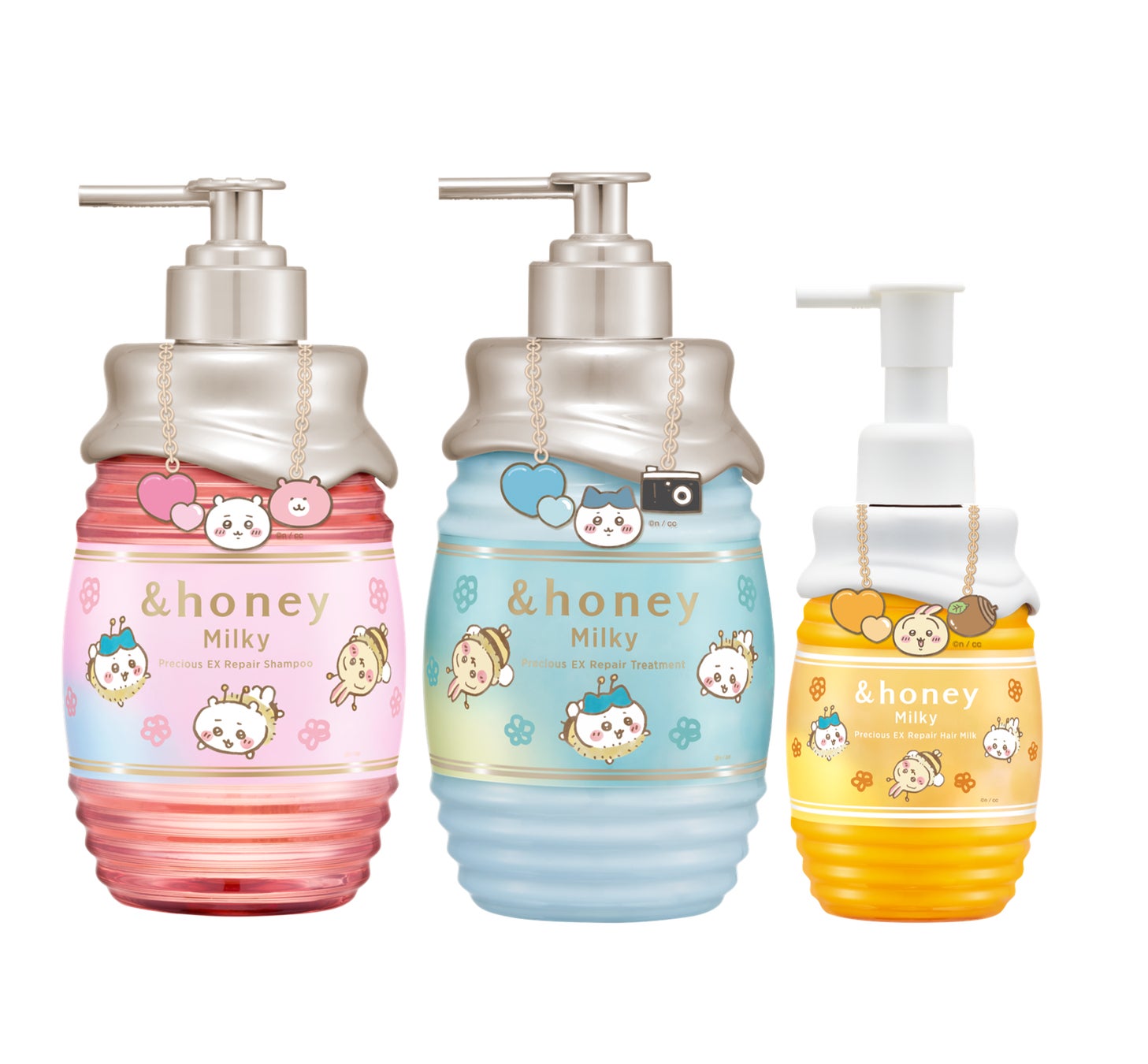 「【限定】&honey Milky × ちいかわ シャンプー&トリートメント ちいかわと&honeyがコラボレーション】ちいかわ限定デザインが