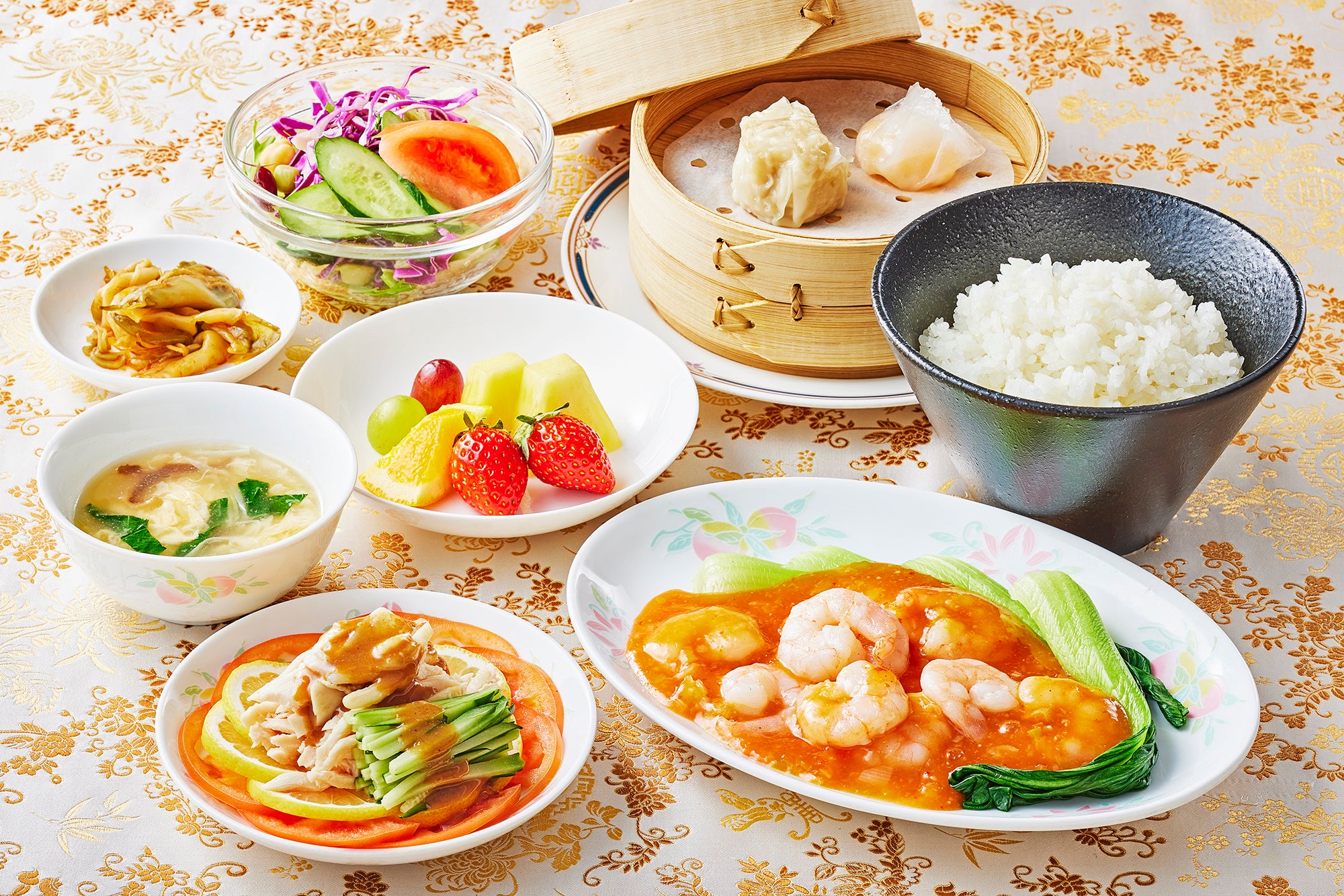 『桃李御膳』メインチョイスメニュー・海老のチリソース煮　イメージ