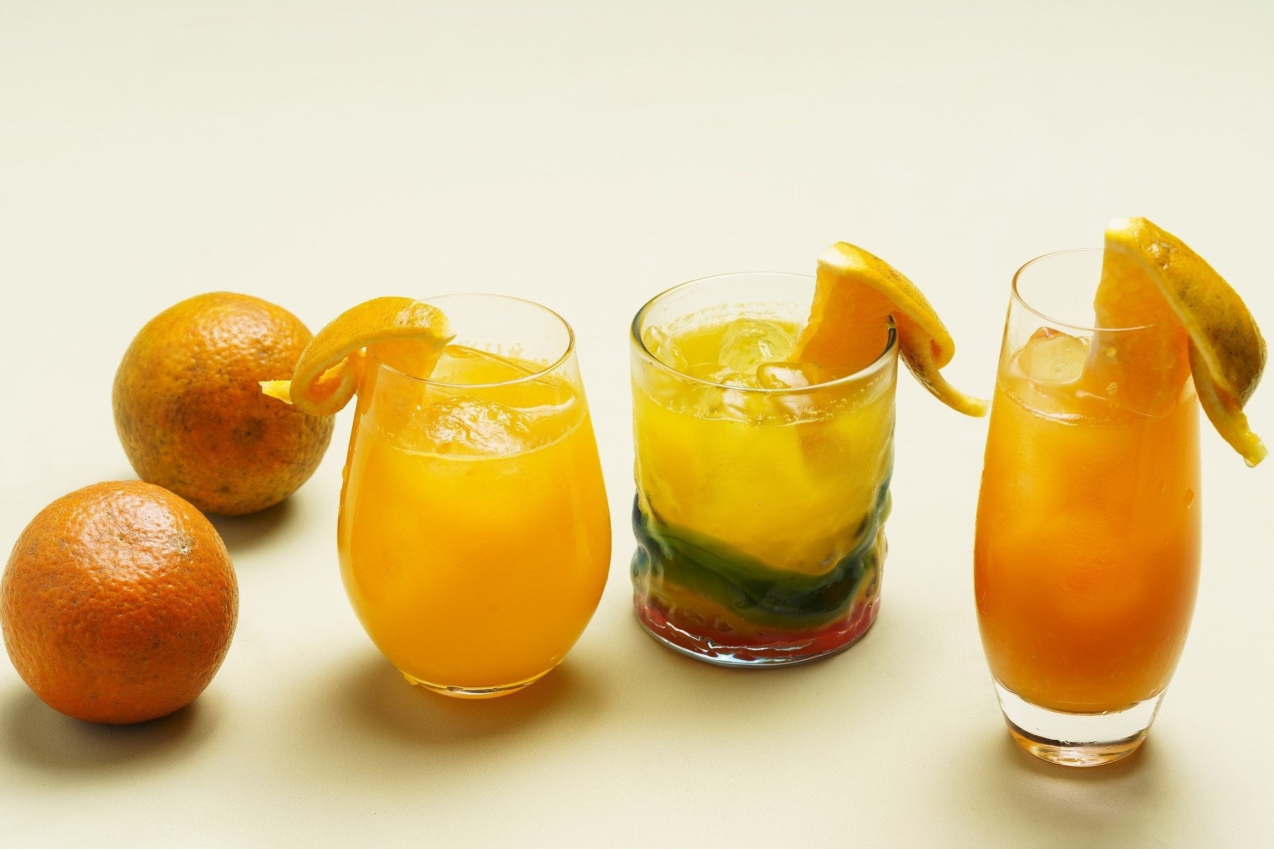 左：ファジータンカン／中央：タンカンメロンボール／右：カンパリタンカン