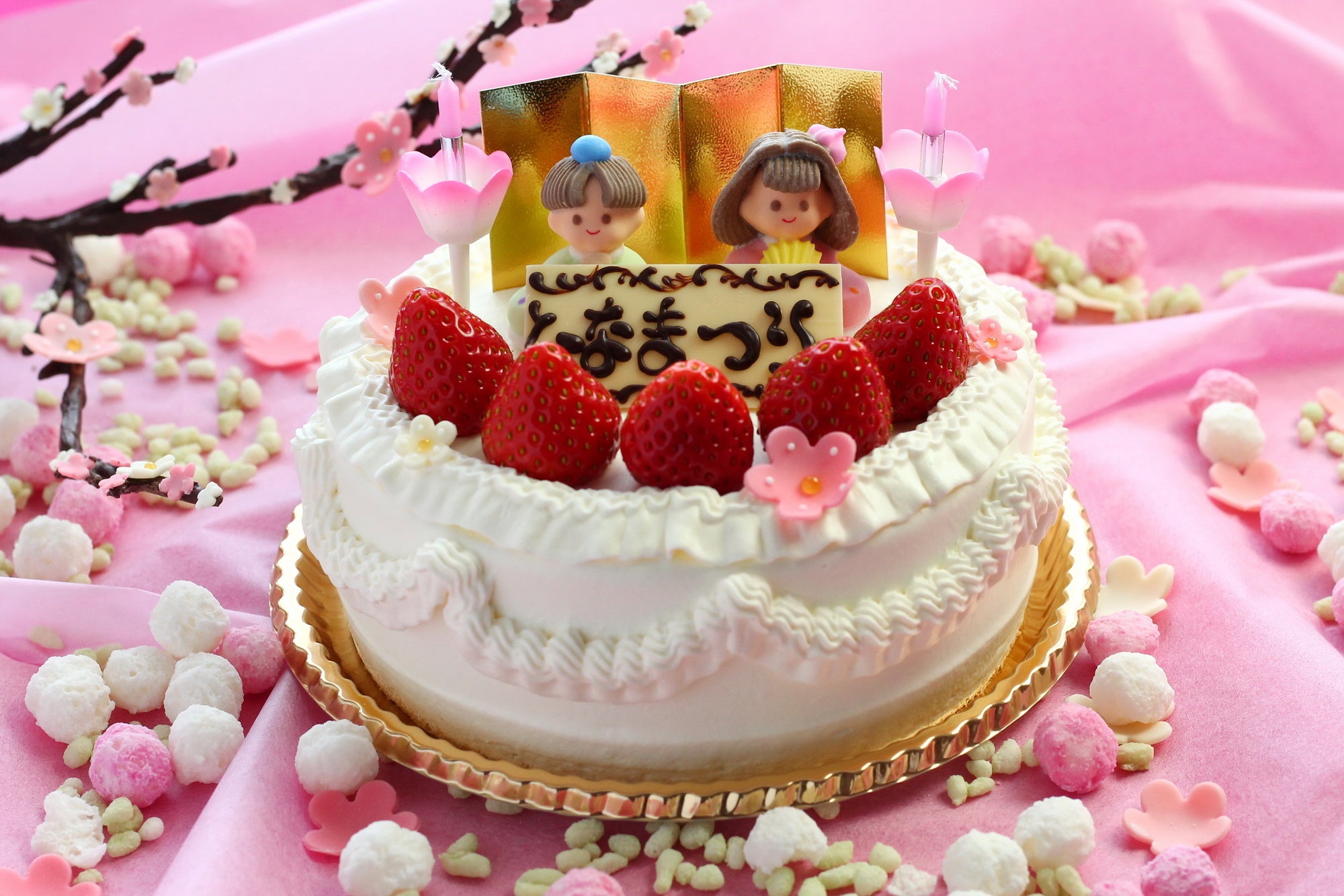 ひな祭りデコレーションケーキ