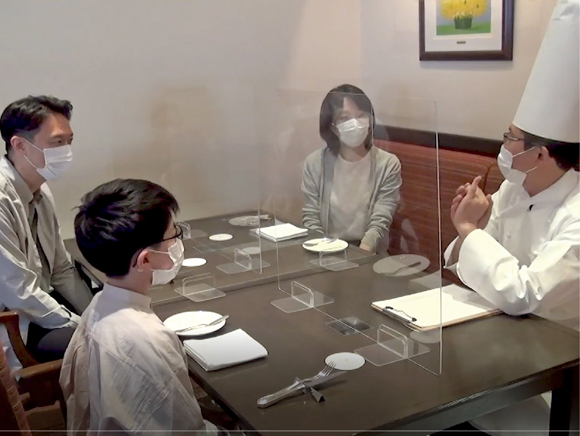 買い物前のシェフとの打ち合わせ