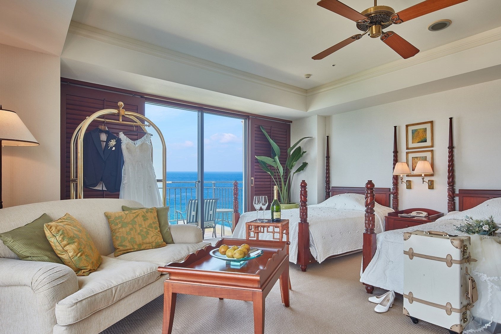 ロイヤルスイートルームのベッドルーム