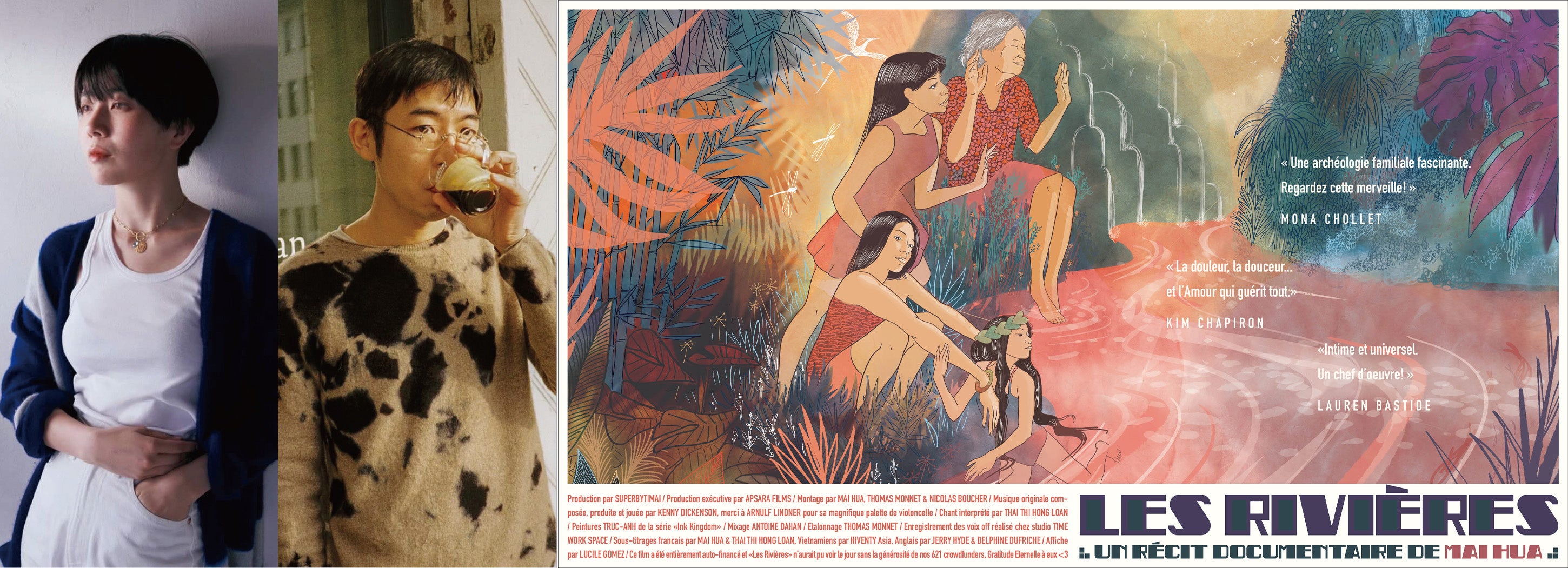 （左）Haru.×村瀬弘行トークイベント『PROCESS』 （右）『LES RIVIÈRES』　A DOCUMENTARY TALE BY MAI HUA