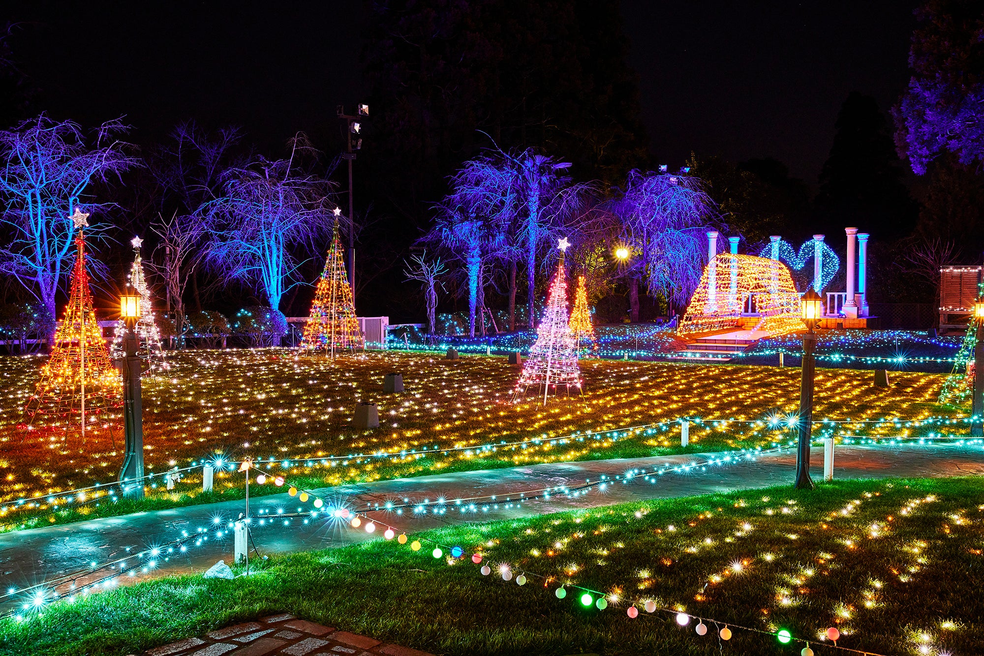 「ウィンターイルミネーション2021－2022」開催風景（テーマ：医療従事者への感謝） 開催時イメージ 