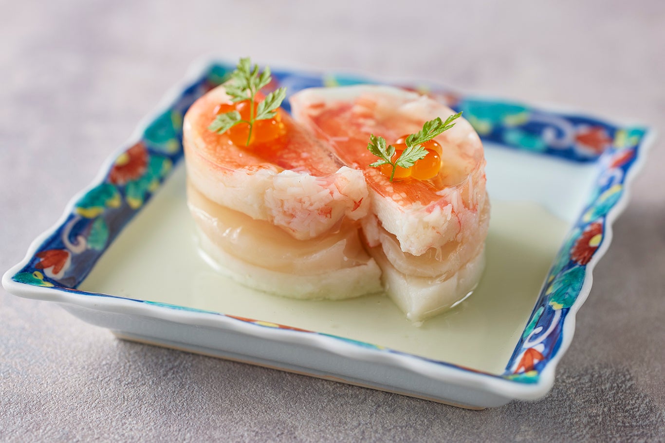 蟹と帆立の博多寄せ