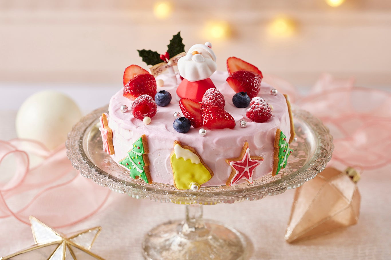 マスカルポーネとカシスのムースケーキ