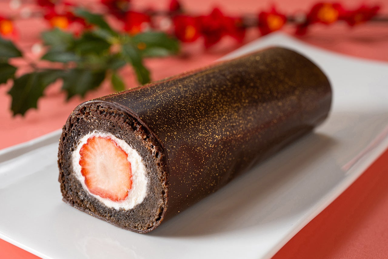チョコレート恵方ロールケーキ