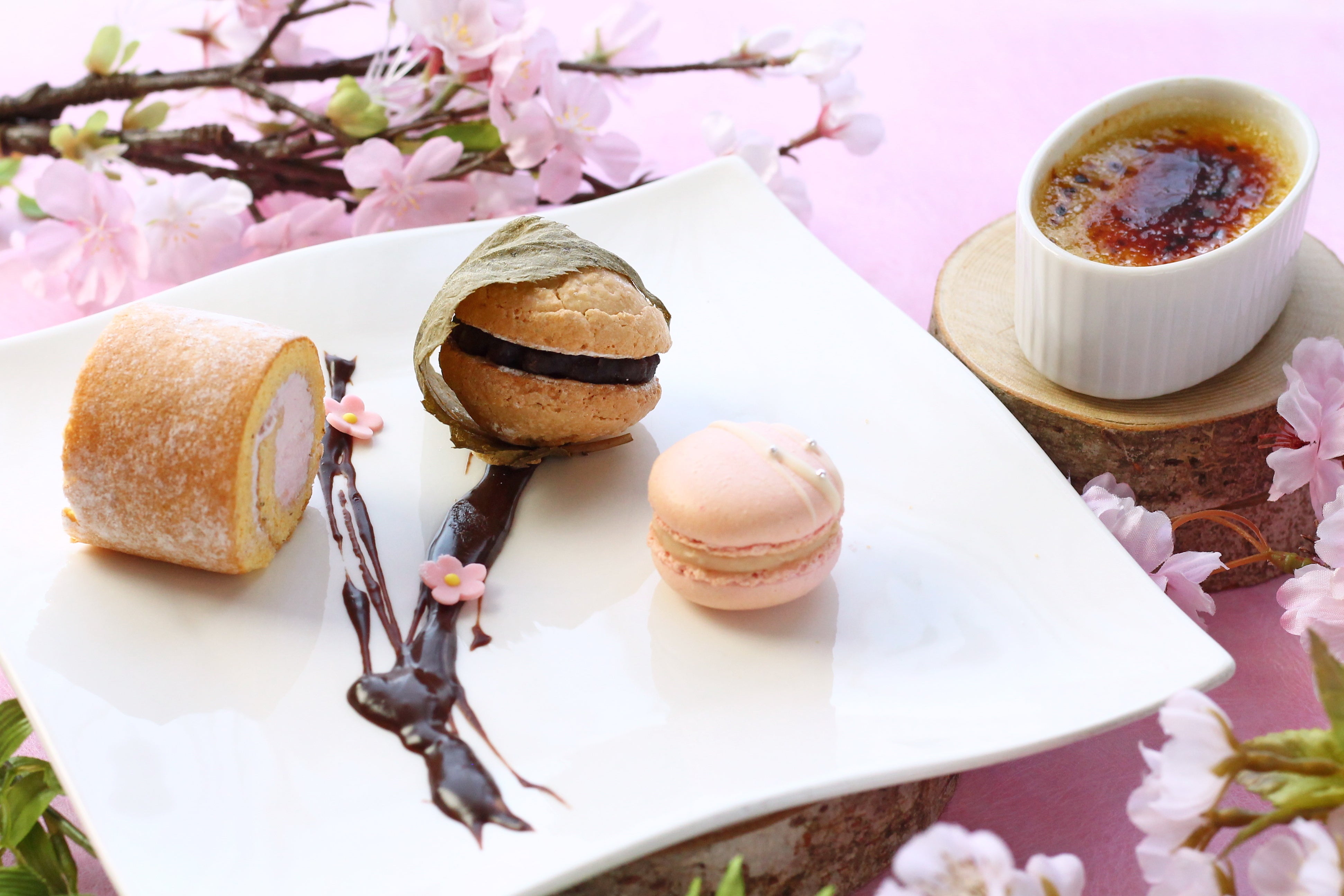 桜のスイーツプレート