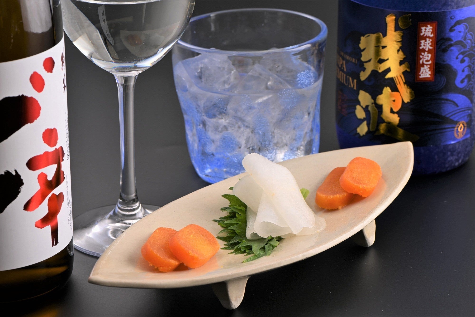 自家製唐墨と泡盛・日本酒ペアリングセット