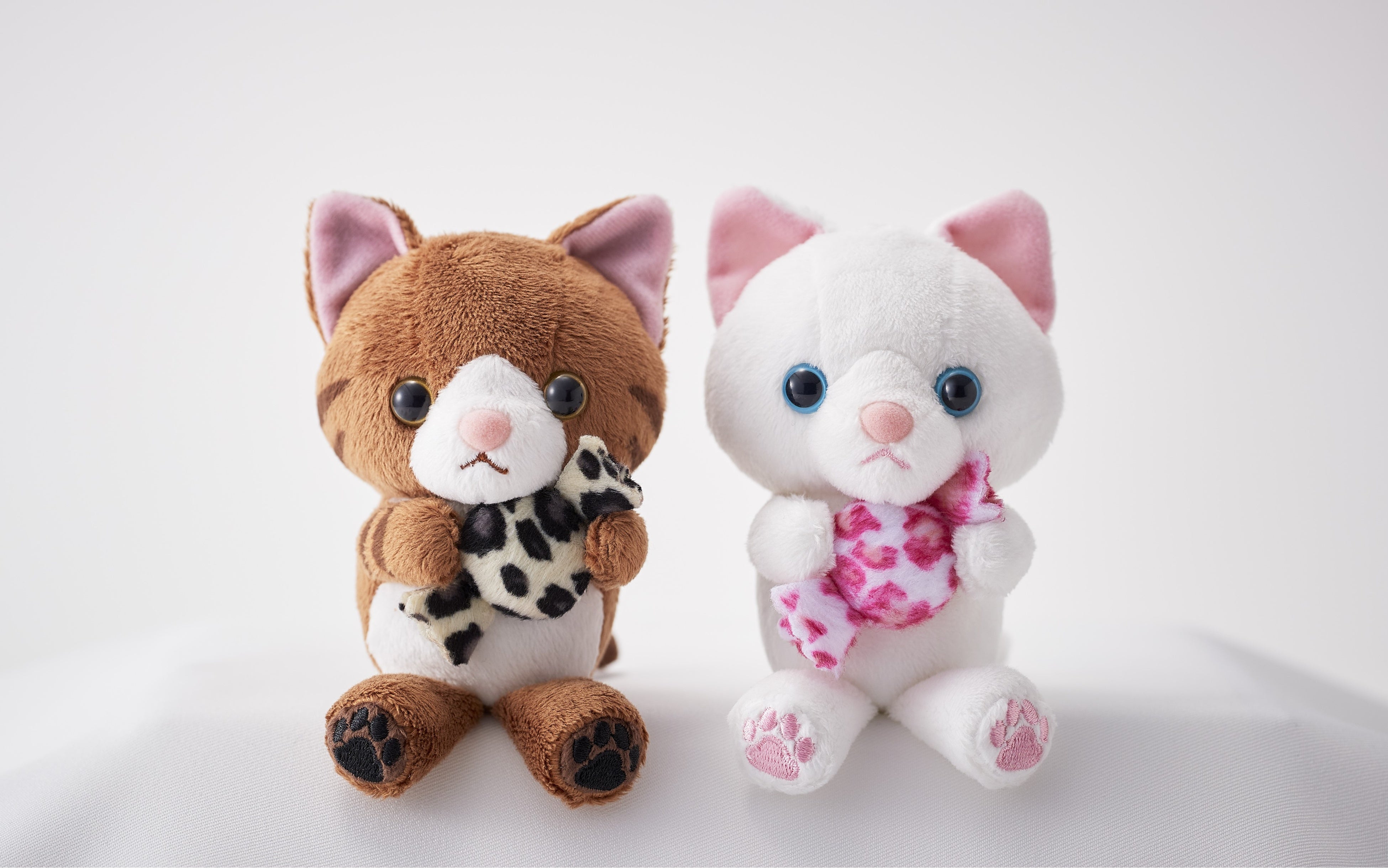 アメちゃんねこ（左：キジトラの「ソース」、右：白ねこの「マヨ」） イメージ