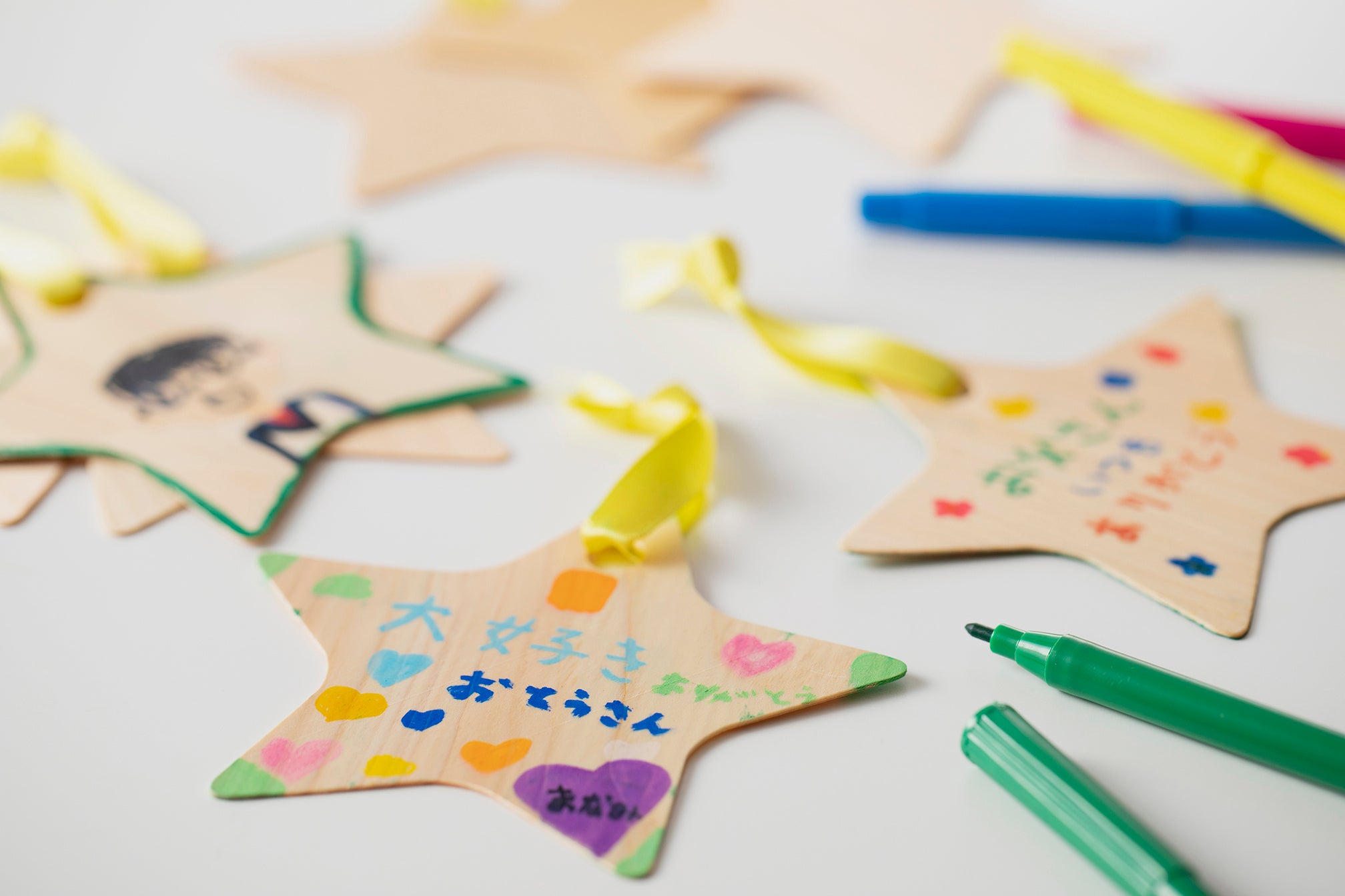 星の間伐材カード イメージ