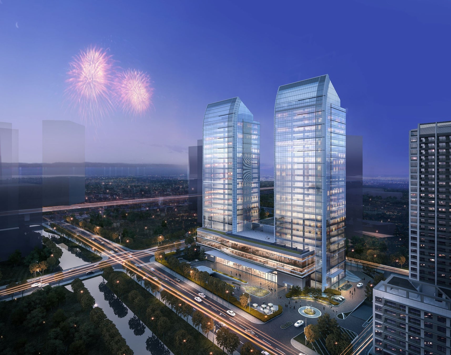 『ホテル・ニッコー常熟』外観(左棟:ホテル、右棟:サービスアパートメント)